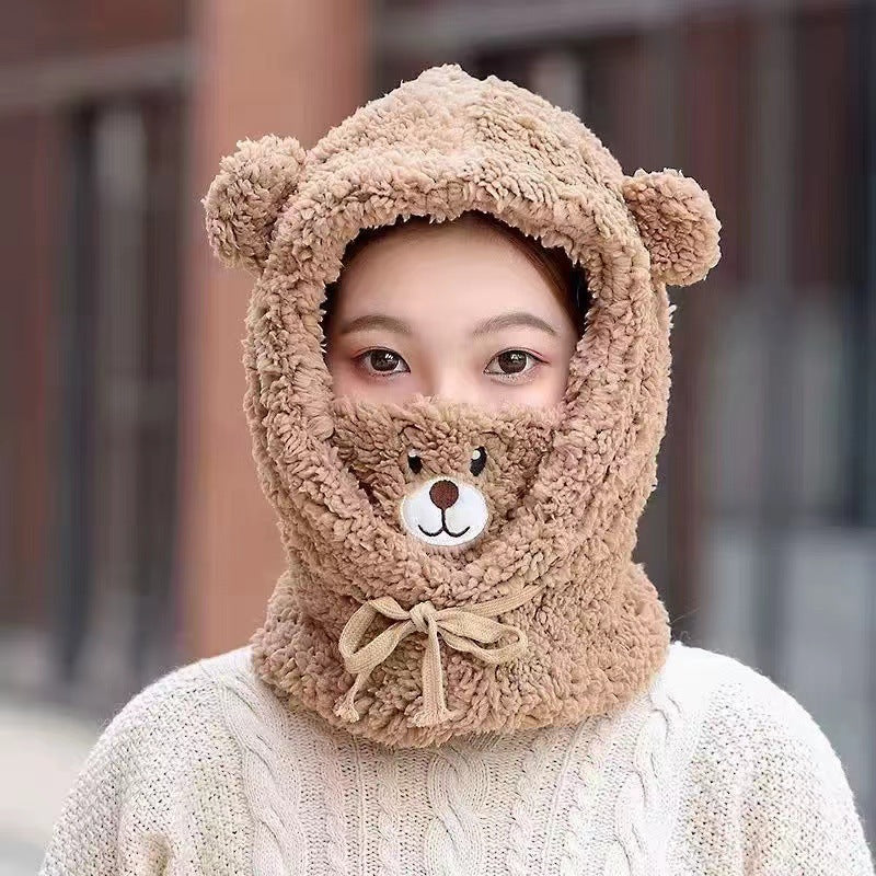 Wholesale Cute Teddy Bear Imitation Cashmere Hats